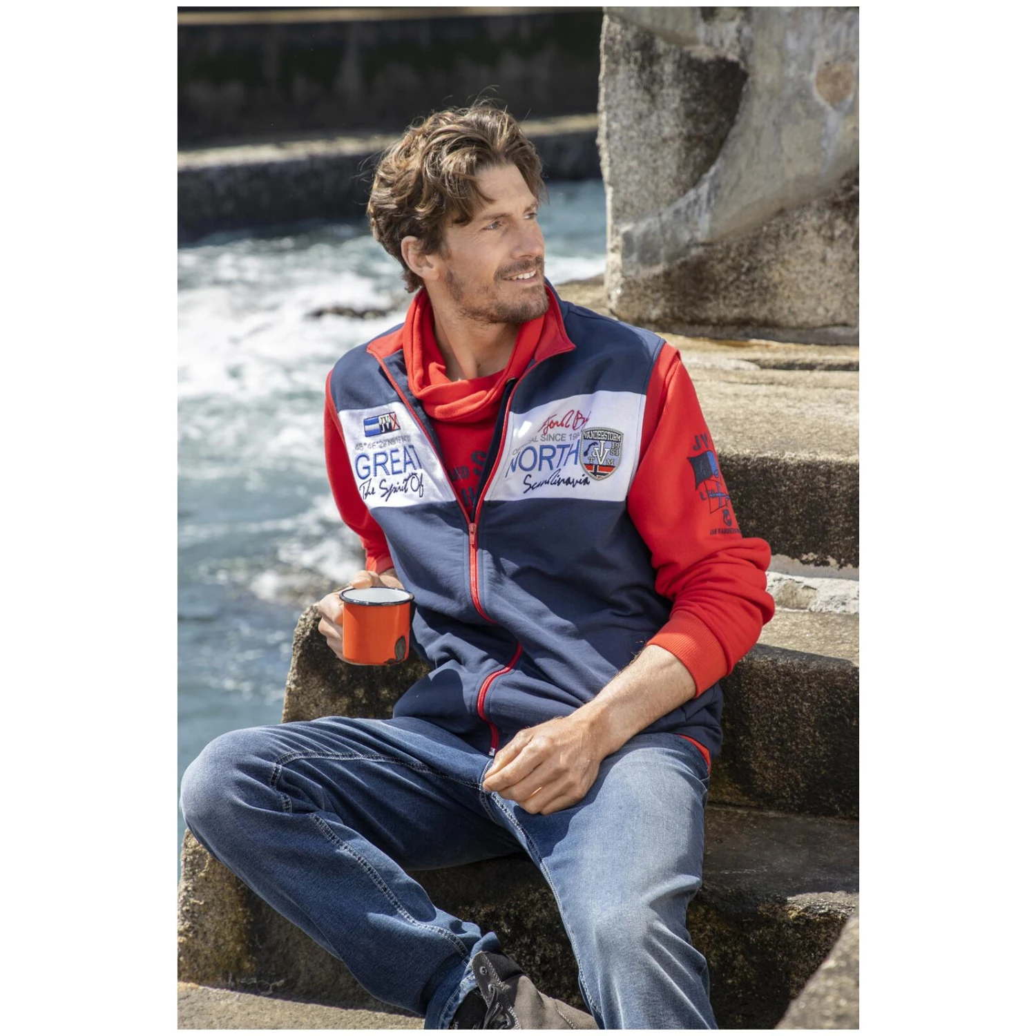 Sweatweste EJVIND Dunkelblau 9 Sweatweste EJVIND Dunkelblau – Bild 7