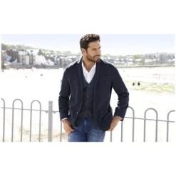 Sakko 2tlg HOLMSTEIN Dunkelblau -Warme Kleidung server 1841