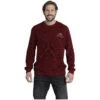 Pullover BEETU Dunkelrot Melange -Warme Kleidung server 193