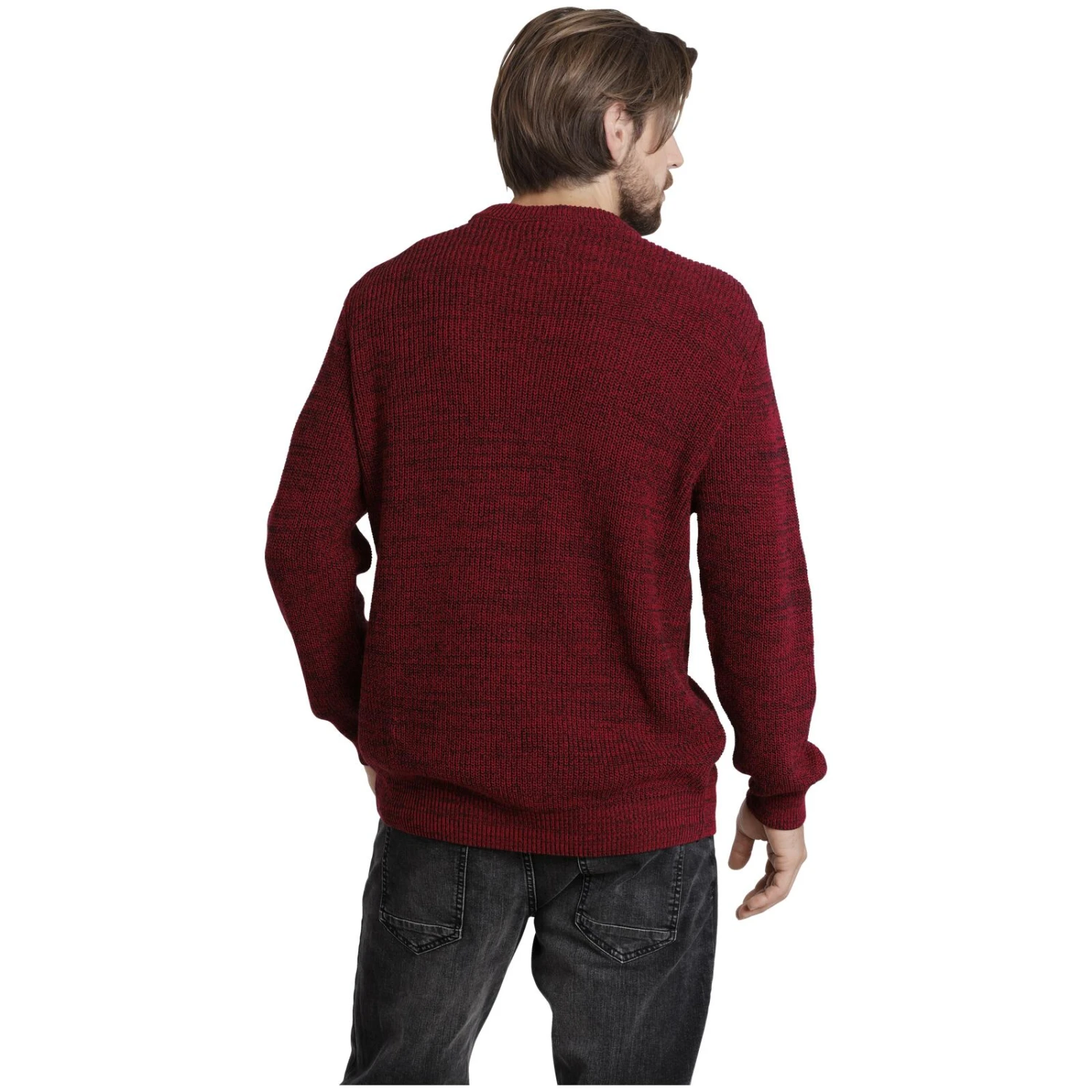 Pullover BEETU Dunkelrot Melange 4 Pullover BEETU Dunkelrot Melange – Bild 2