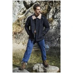 Jacke In Lederoptik LOTHAR Dunkelblau -Warme Kleidung server 2086