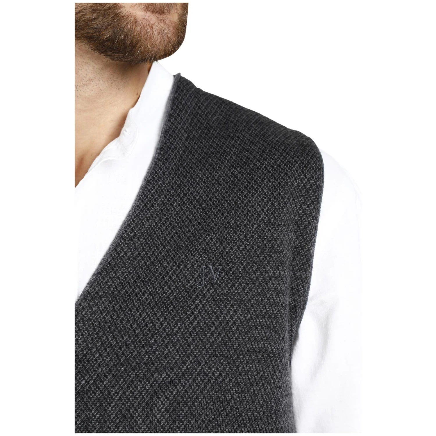 Strickweste TANE Dunkelgrau Gemustert 6 Strickweste TANE Dunkelgrau Gemustert – Bild 4