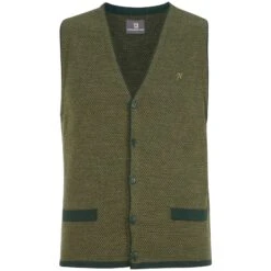 Strickweste TANE Grün Gemustert