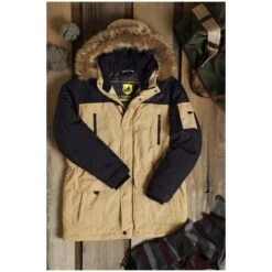 Parka JOKUM Beige Schwarz 15 Parka JOKUM Beige Schwarz -Warme Kleidung server 2230