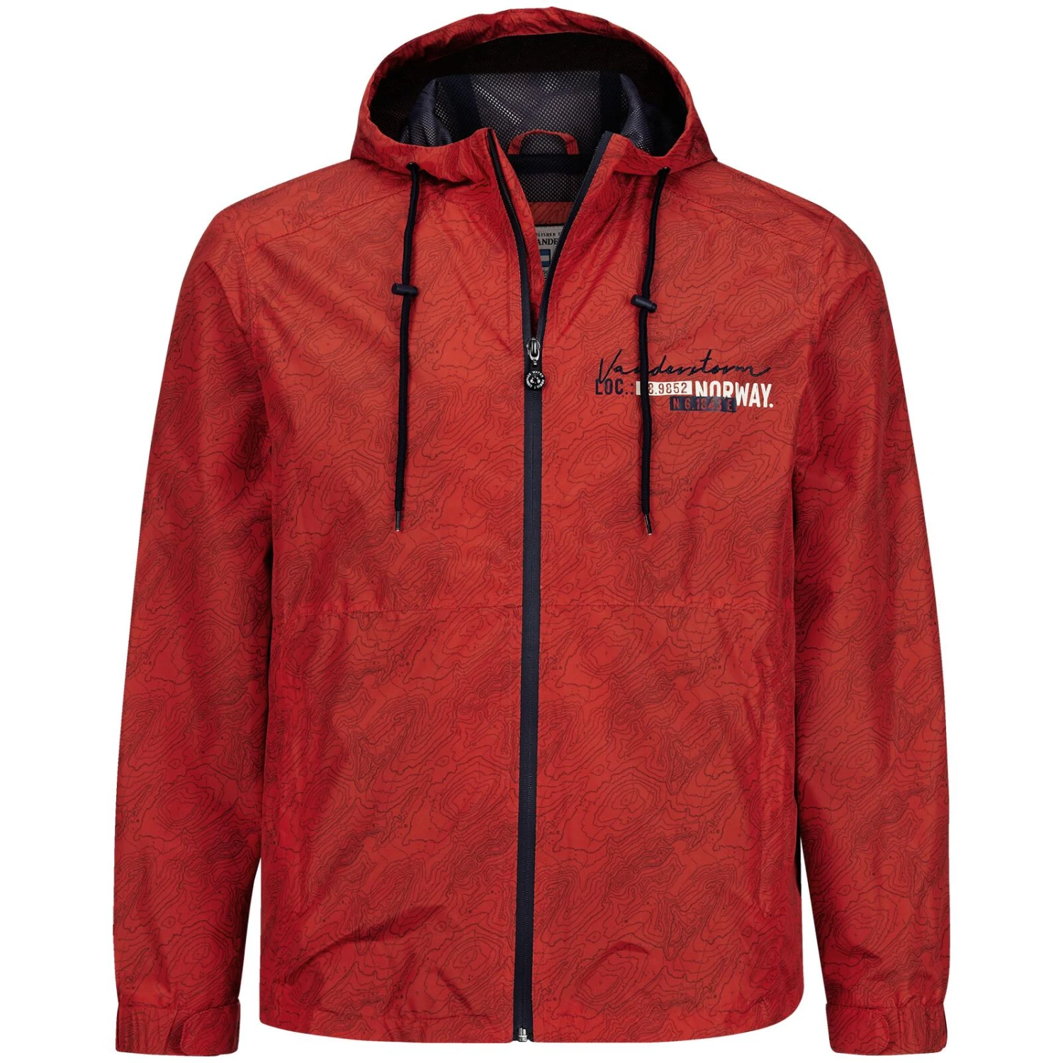 Jacke BENN Rot Bedruckt 3 Jacke BENN Rot Bedruckt