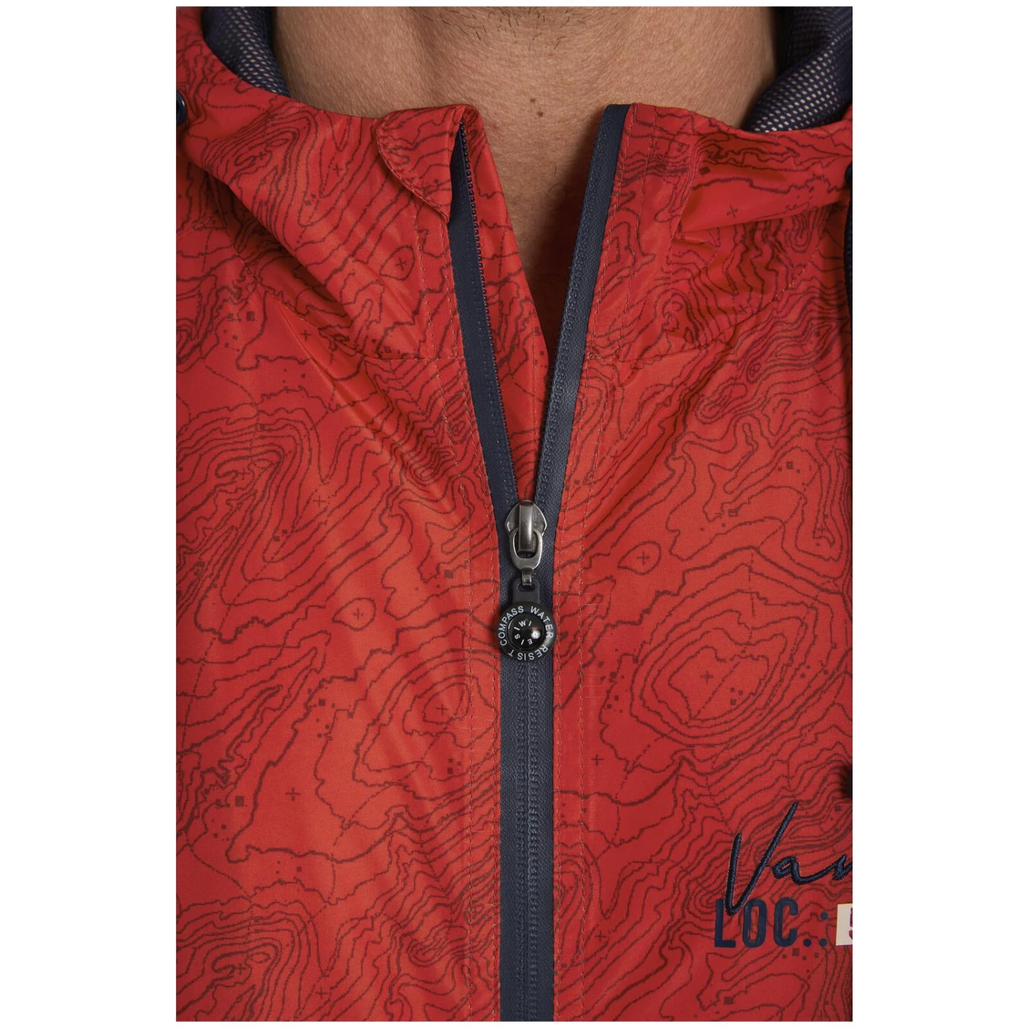 Jacke BENN Rot Bedruckt 8 Jacke BENN Rot Bedruckt – Bild 6