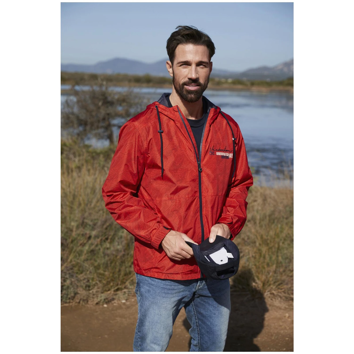 Jacke BENN Rot Bedruckt 12 Jacke BENN Rot Bedruckt – Bild 10