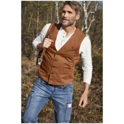 Weste BALDVINI Cognac -Warme Kleidung server 2354