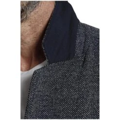 Jersey-Sakko ALBIN Dunkelblau Melange -Warme Kleidung server 2368