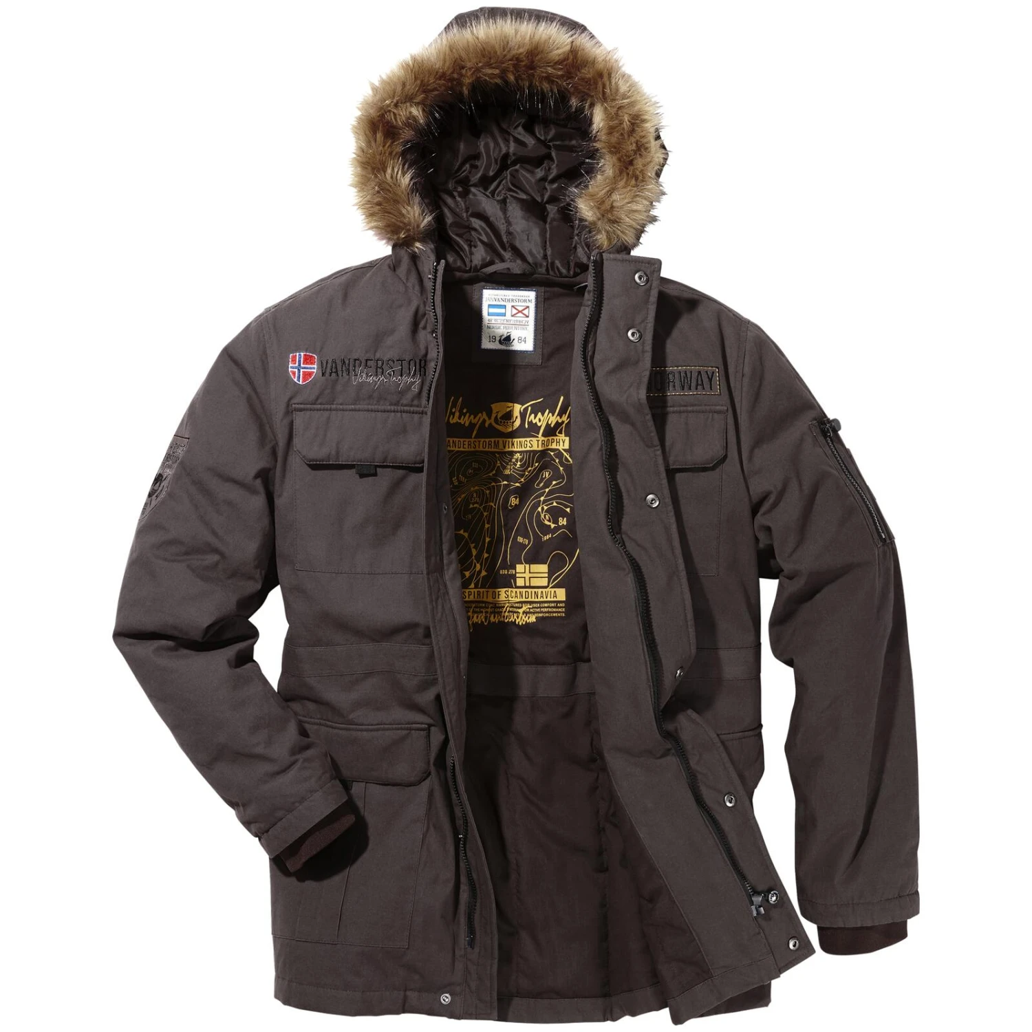 Parka DOLF Dunkelbraun 9 Parka DOLF Dunkelbraun – Bild 7
