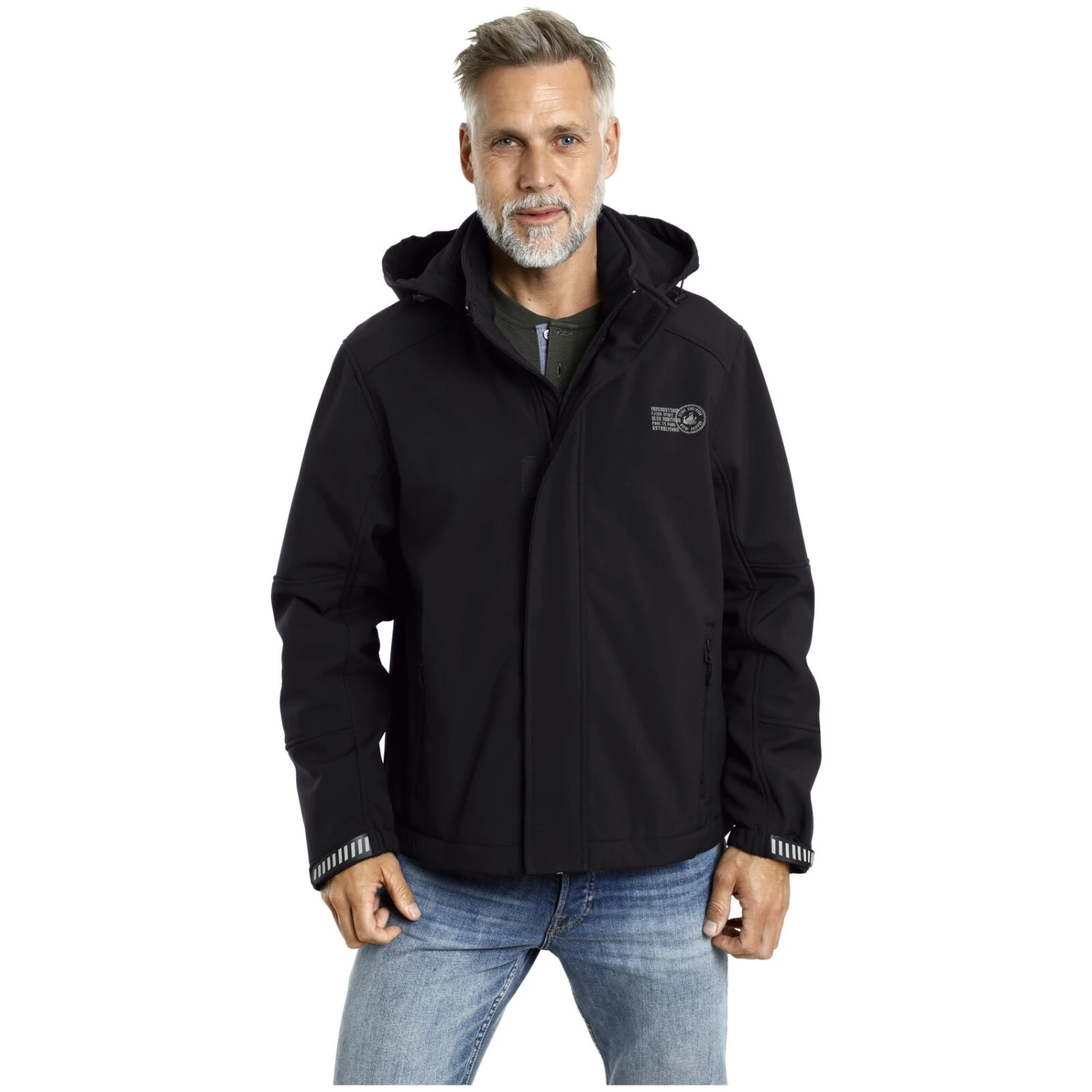 Softshelljacke MENNE Schwarz 4 Softshelljacke MENNE Schwarz – Bild 2