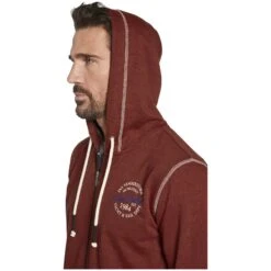 Sweatjacke JOKORA Rot Melange -Warme Kleidung server 2499