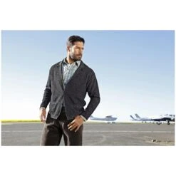 Strickjacke ASGER Dunkelgrau -Warme Kleidung server 2528