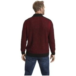 Strickjacke HALSTEN Rot -Warme Kleidung server 2531