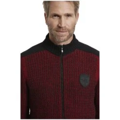 Strickjacke HALSTEN Rot -Warme Kleidung server 2532