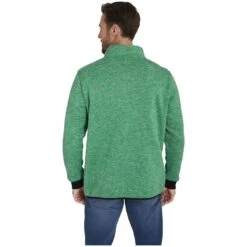 Fleece-Sweatshirt OHLSEN Grün Melange -Warme Kleidung server 263