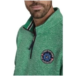 Fleece-Sweatshirt OHLSEN Grün Melange -Warme Kleidung server 266