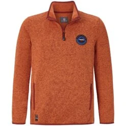 Fleece-Sweatshirt DAUBE Orange Melange