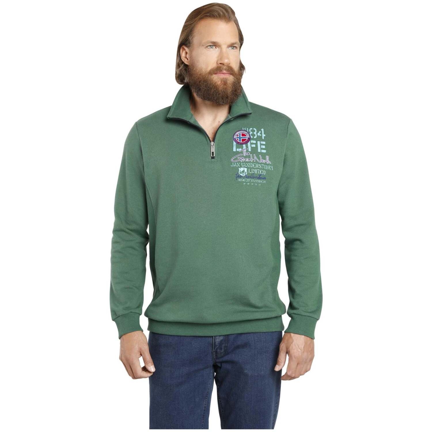 Sweatshirt STENKIL Grün 4 Sweatshirt STENKIL Grün – Bild 2