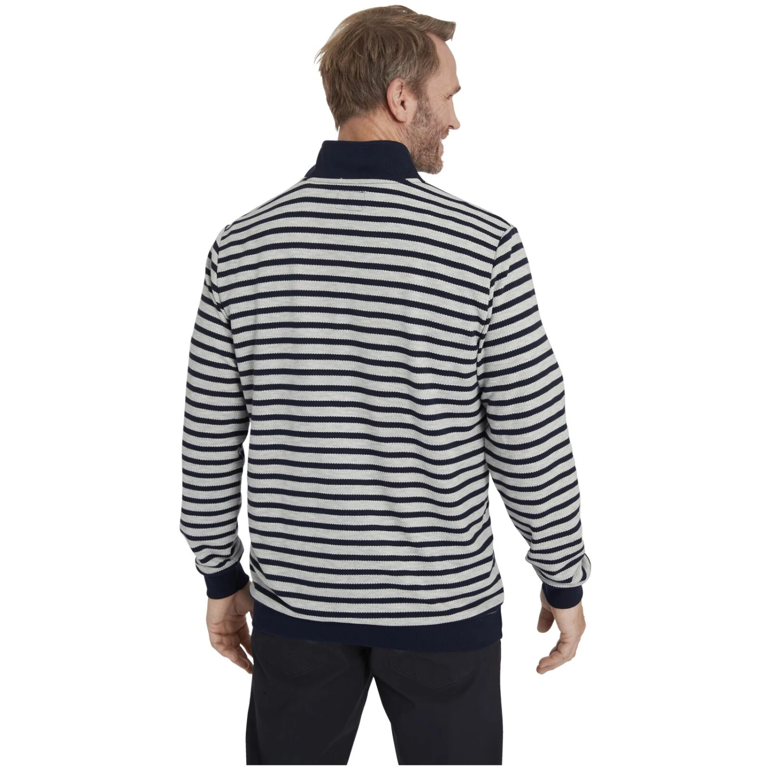 Sweatshirt FARTEIN Dunkelblau Gestreift 5 Sweatshirt FARTEIN Dunkelblau Gestreift – Bild 3