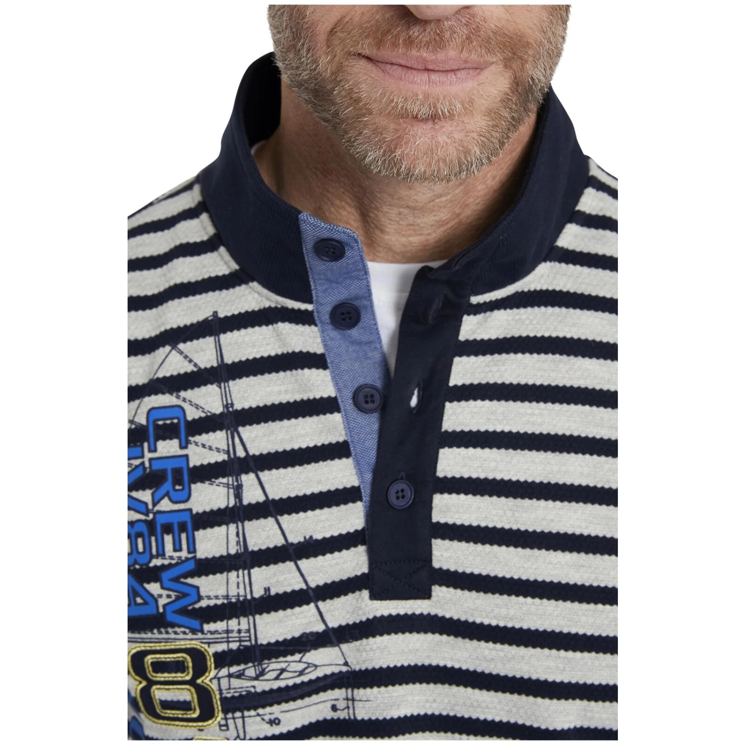 Sweatshirt FARTEIN Dunkelblau Gestreift 7 Sweatshirt FARTEIN Dunkelblau Gestreift – Bild 5