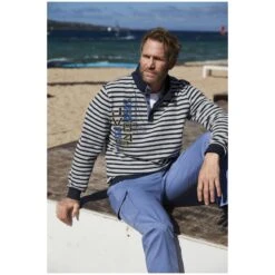 Sweatshirt FARTEIN Dunkelblau Gestreift 16 Sweatshirt FARTEIN Dunkelblau Gestreift -Warme Kleidung server 325