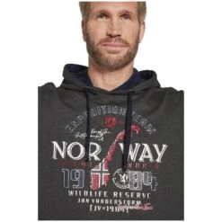 Sweatshirt HINRICUS Dunkelgrau Melange -Warme Kleidung server 369