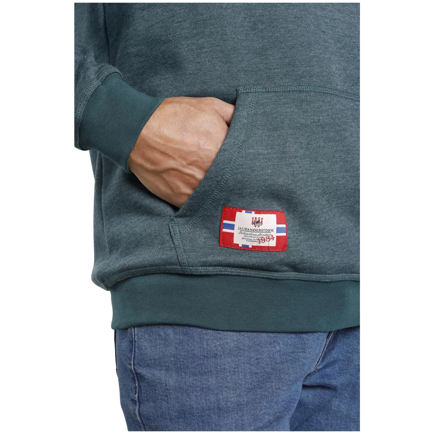 Sweatshirt BLANKARD Petrol Melange 7 Sweatshirt BLANKARD Petrol Melange – Bild 5