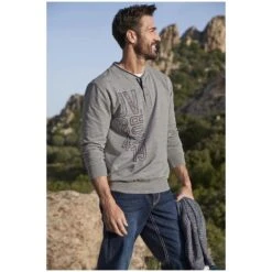 Sweatshirt GANDALV Grau Melange -Warme Kleidung server 410