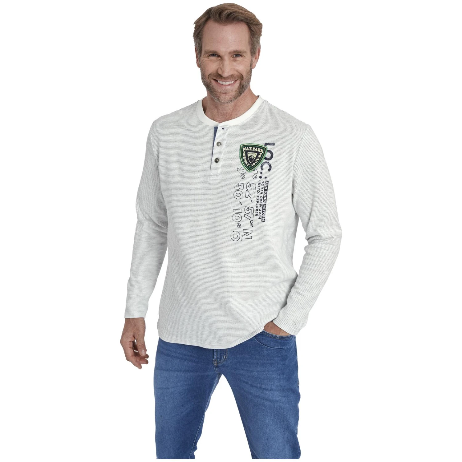 Sweatshirt REGINALD Wollweiß Melange 4 Sweatshirt REGINALD Wollweiß Melange – Bild 2