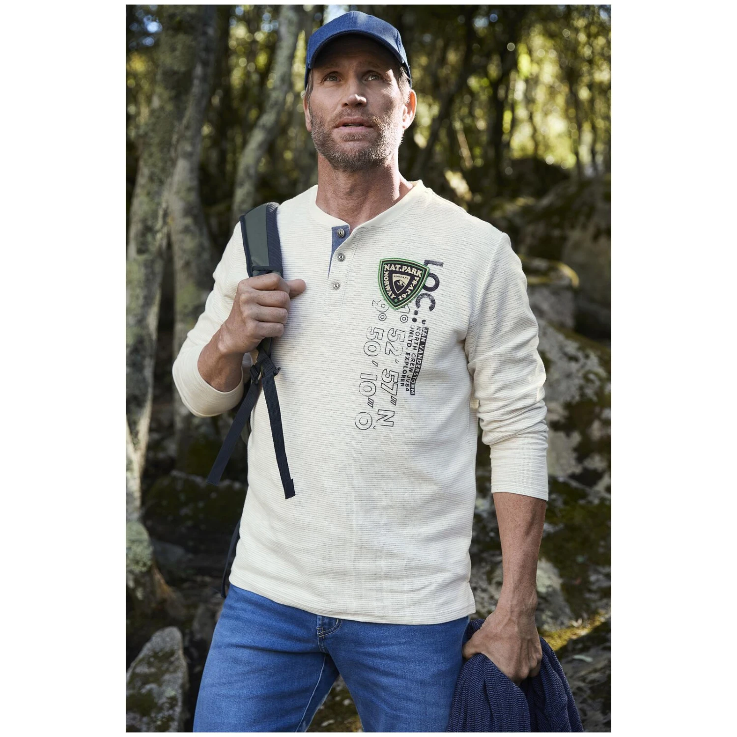 Sweatshirt REGINALD Wollweiß Melange 10 Sweatshirt REGINALD Wollweiß Melange – Bild 8