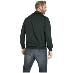 Sweatshirt SVERRE Dunkelgrün Melange -Warme Kleidung server 467