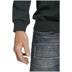 Sweatshirt SVERRE Dunkelgrün Melange -Warme Kleidung server 468