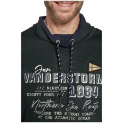 Sweatshirt SVERRE Dunkelgrün Melange -Warme Kleidung server 470