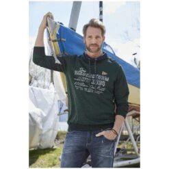 Sweatshirt SVERRE Dunkelgrün Melange -Warme Kleidung server 471