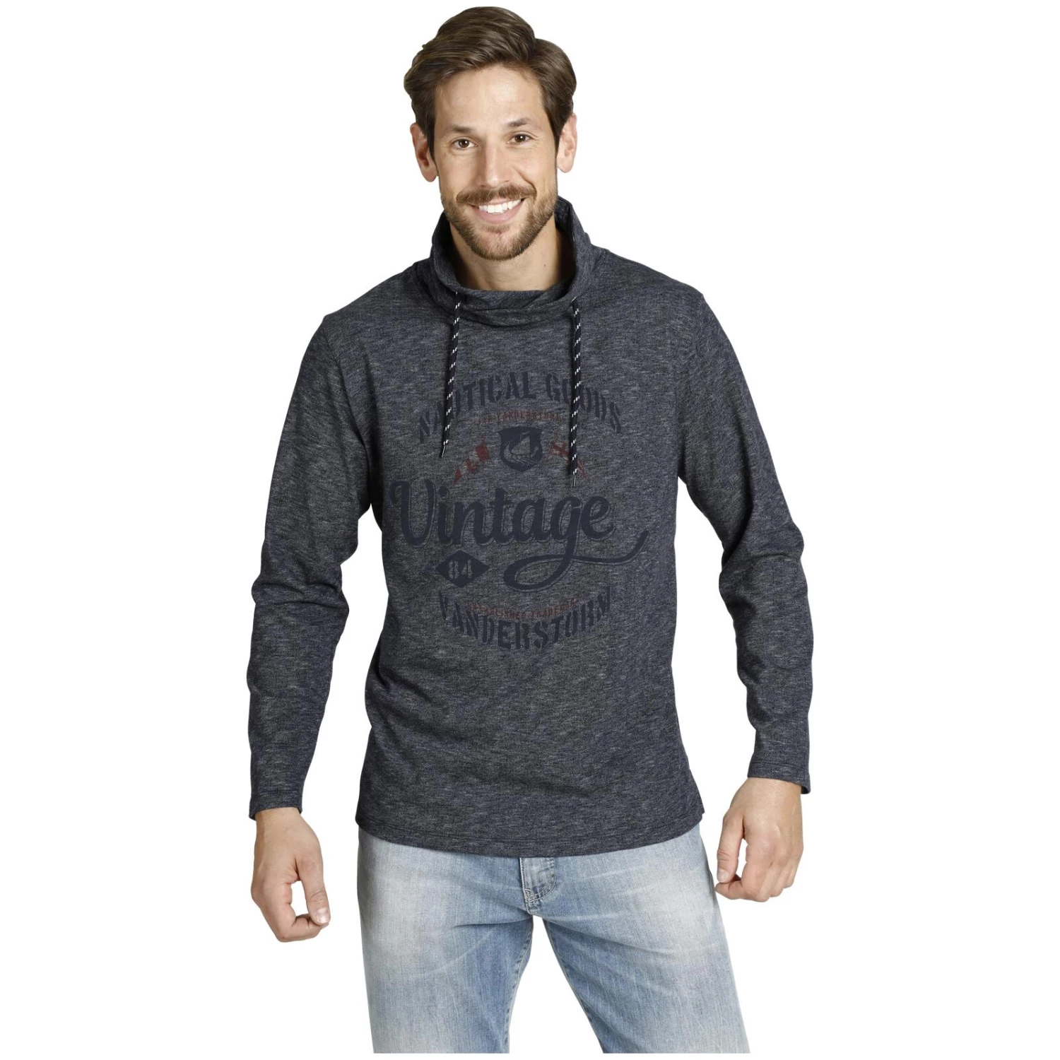 Sweatshirt HAGEN Blau Melange 4 Sweatshirt HAGEN Blau Melange – Bild 2