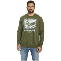 Doppelpack Sweatshirt HOLDGER Grün Blau -Warme Kleidung server 668