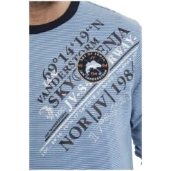 Sweatshirt IJAN Blau Gestreift -Warme Kleidung server 711