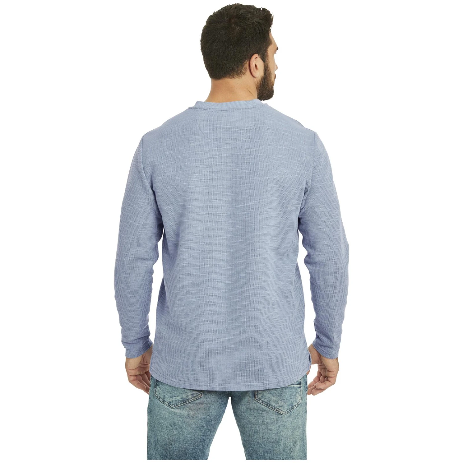 Sweatshirt REGINALD Hellblau Melange 5 Sweatshirt REGINALD Hellblau Melange – Bild 3