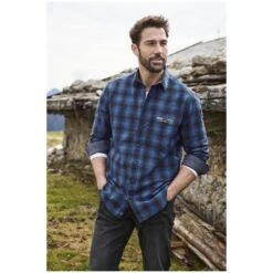 Hemd EEKA Schwarz Kariert -Warme Kleidung server 748