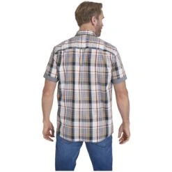 Kurzarmhemd MOMMO Oliv Kariert -Warme Kleidung server 787