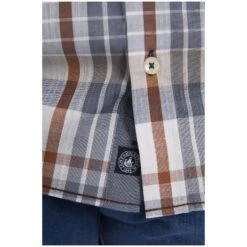 Kurzarmhemd MOMMO Oliv Kariert -Warme Kleidung server 789