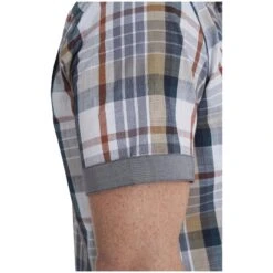 Kurzarmhemd MOMMO Oliv Kariert -Warme Kleidung server 790