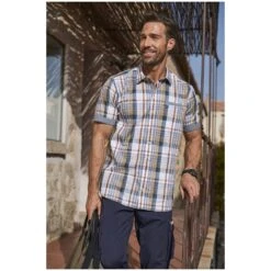 Kurzarmhemd MOMMO Oliv Kariert -Warme Kleidung server 791