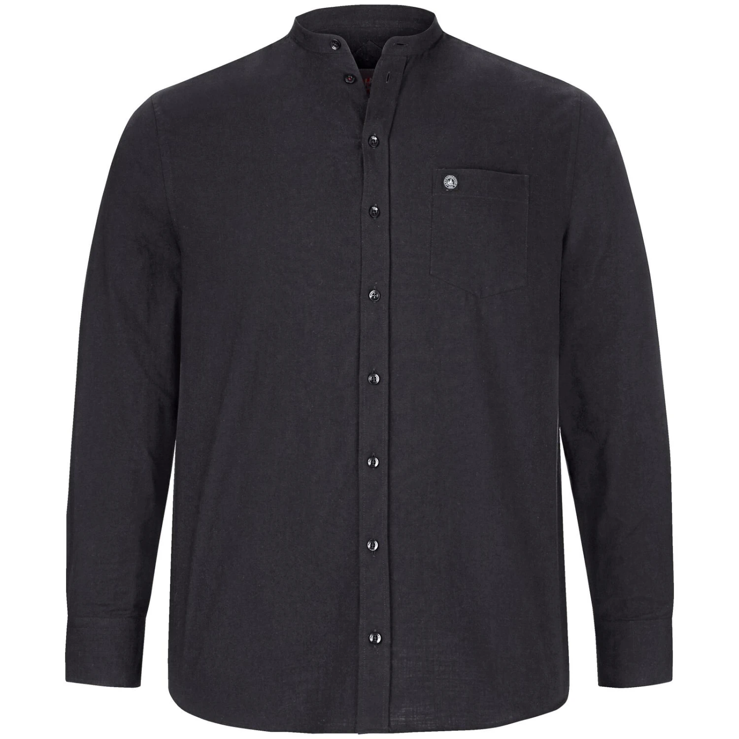 Stehkragenhemd KALLU Schwarz 3 Stehkragenhemd KALLU Schwarz