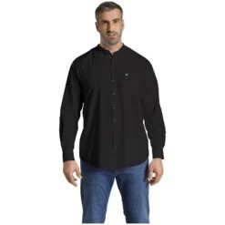 Stehkragenhemd KALLU Schwarz 8 Stehkragenhemd KALLU Schwarz -Warme Kleidung server 798