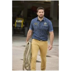 Kurzarmhemd LANDOLF Blau Gestreift -Warme Kleidung server 819