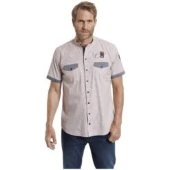 Kurzarmhemd HERVALD Orange Gestreift 10 Kurzarmhemd HERVALD Orange Gestreift -Warme Kleidung server 821