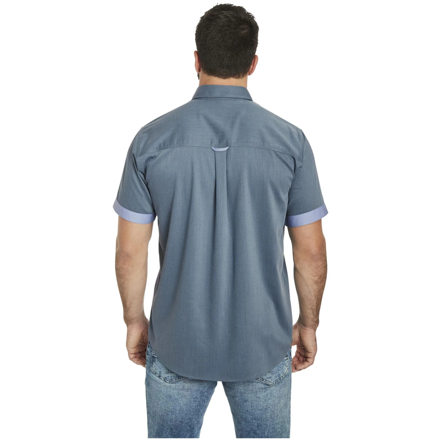 Kurzarmhemd THJORVEN Blau Gestreift 5 Kurzarmhemd THJORVEN Blau Gestreift – Bild 3