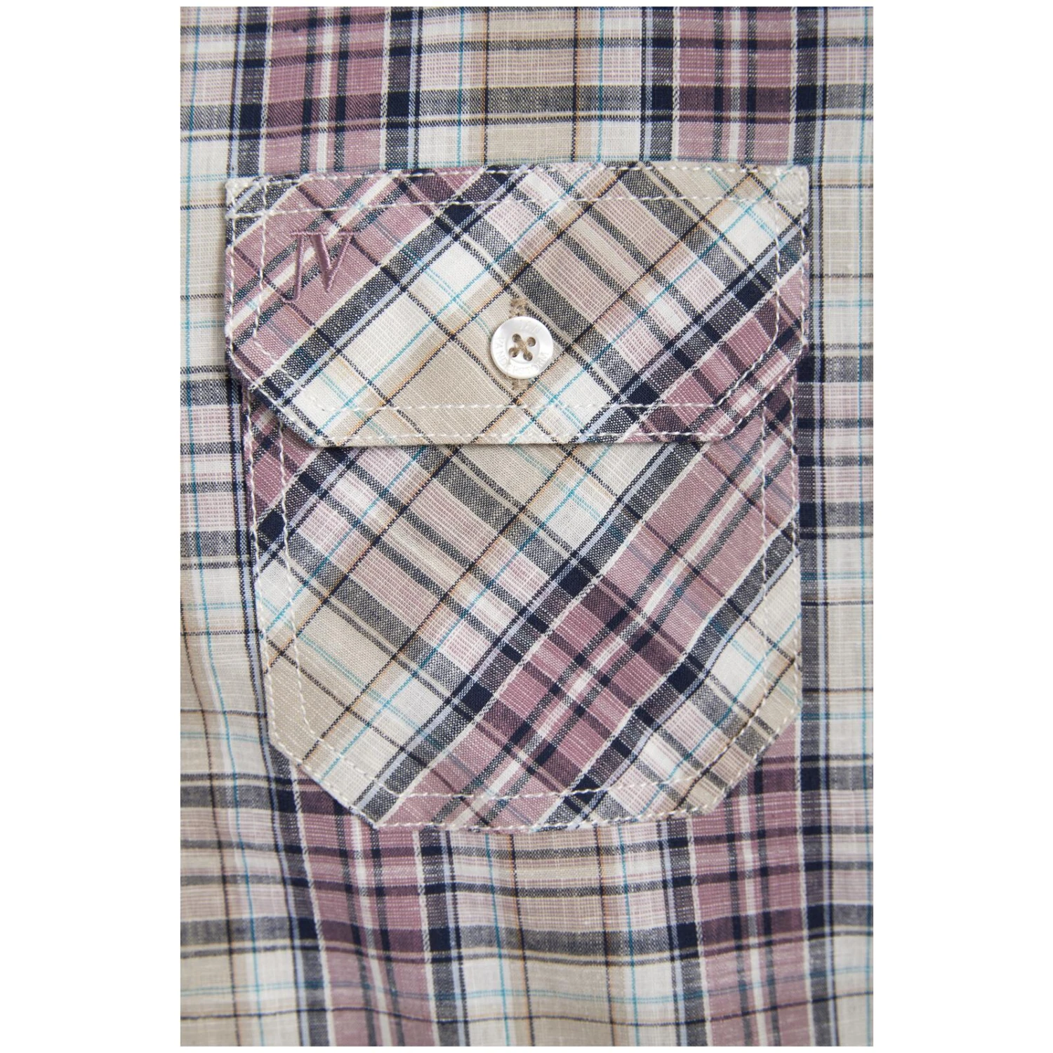 Kurzarmhemd PALLE Beige Kariert 7 Kurzarmhemd PALLE Beige Kariert – Bild 5